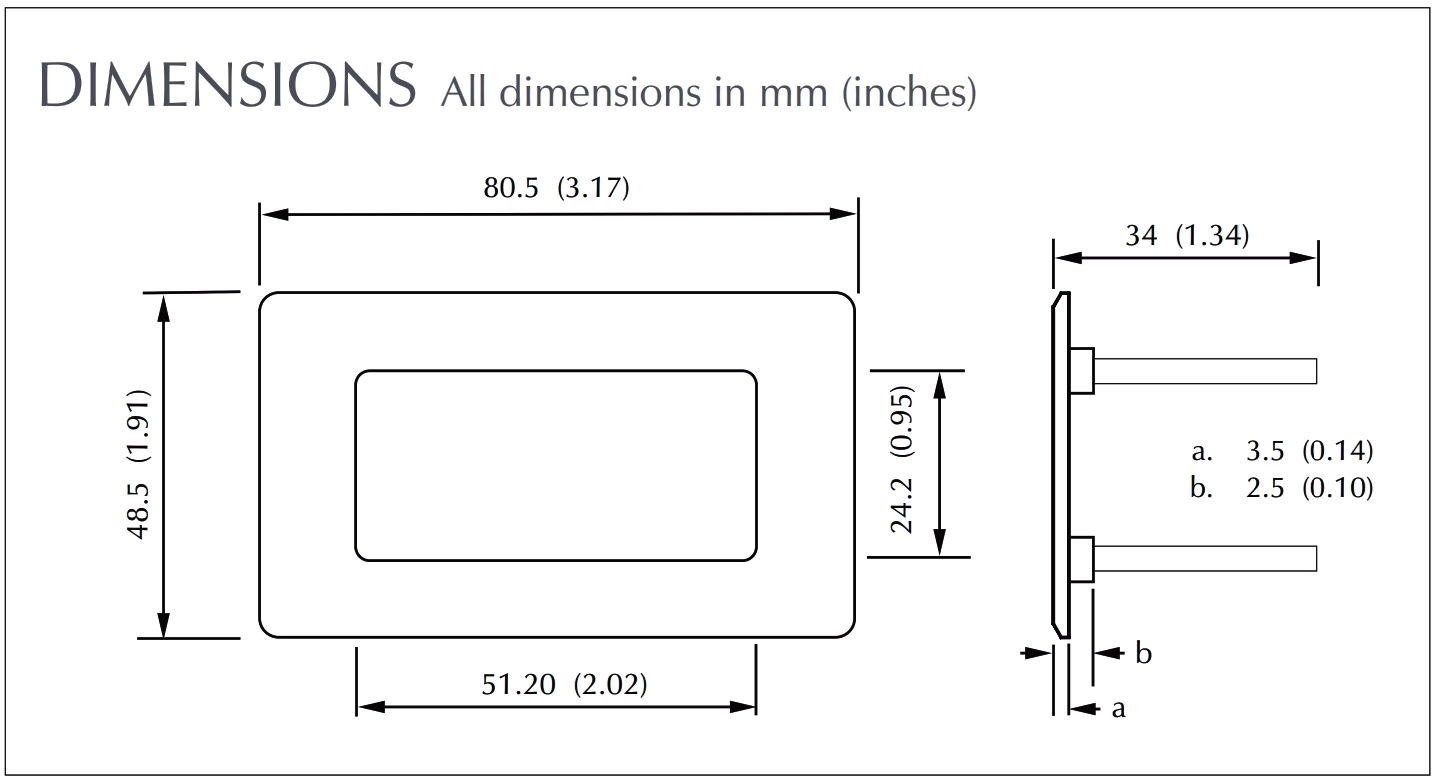 תושבת אטומה לתצוגה דיגיטלית LASCAR BEZ 900-IP
